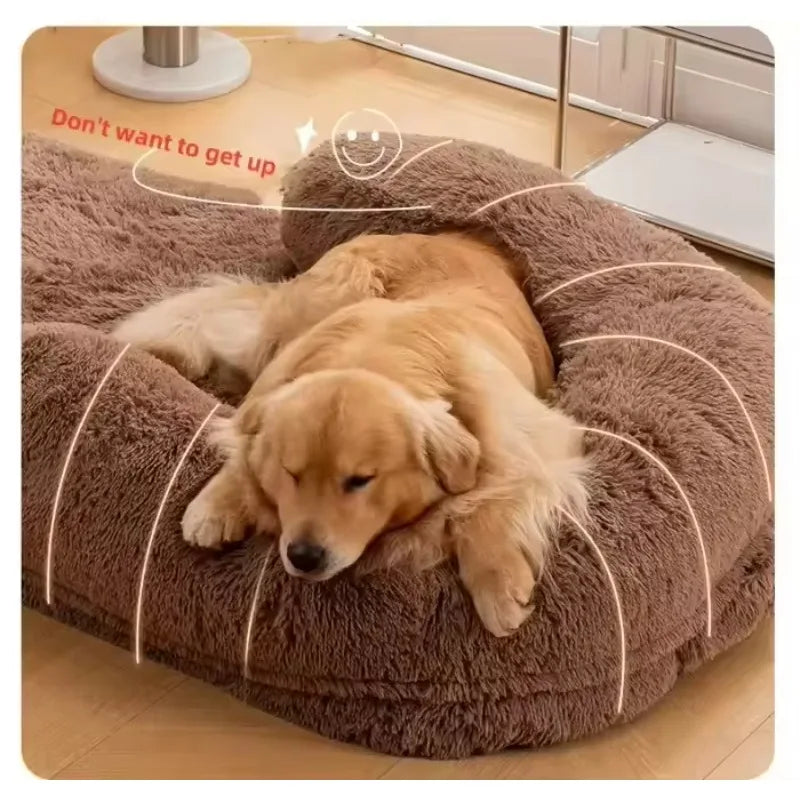 Wholesale Large Warm Pet Sleeping Sofa Bed with Washable Removable Cover Cozy Plush Orthopedic Dog Bed