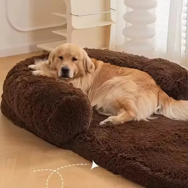 Wholesale Large Warm Pet Sleeping Sofa Bed with Washable Removable Cover Cozy Plush Orthopedic Dog Bed